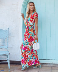 What In Carnation Bardot Wrap Maxi Dress Ins Street