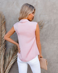 Waka Sleeveless Twist Blouse - Blush Ins Street