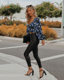 Walk The Moon Floral Crop Blouse Ins Street