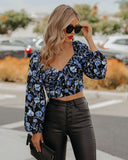 Walk The Moon Floral Crop Blouse Ins Street