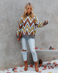 We Vibe Knit Chevron Sweater Ins Street