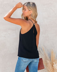 What If Halter Tank - Black Ins Street