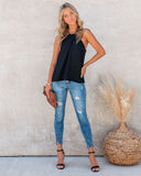 What If Halter Tank - Black Ins Street