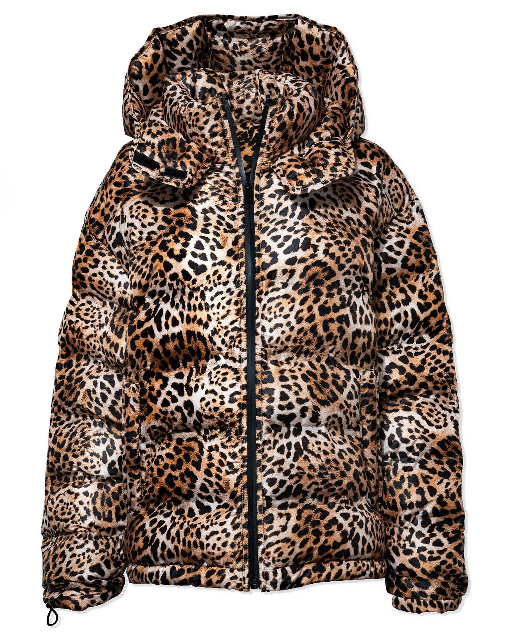 Whistler Pocketed Leopard Hooded Puffer Jacket Ins Street