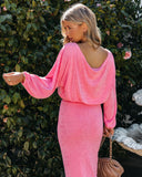 Wrenley Billowed Knit Crop Top - Pink Ins Street