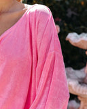 Wrenley Billowed Knit Crop Top - Pink Ins Street
