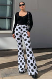 You Are Spot On Flare Jeans - White/combo
