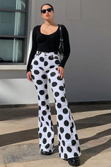 You Are Spot On Flare Jeans - White/combo Ins Street