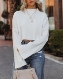 Zed Cropped Ribbed Knit Sweater - Ivory Ins Street
