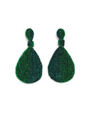 Zell Beaded Teardrop Earrings - Dark Green Ins Street