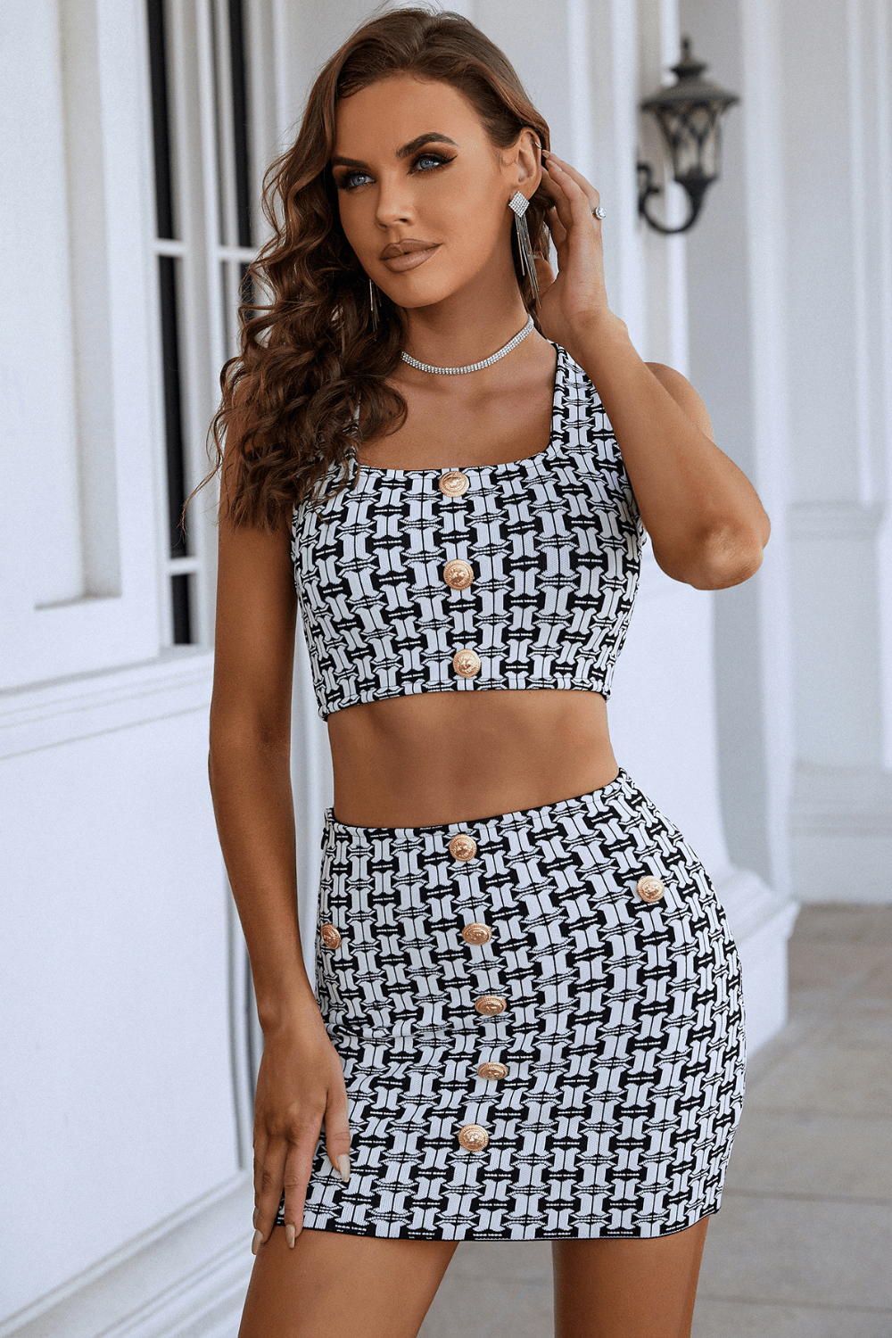 Madeline Two Piece Bandage Dress Ins Street