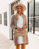 Zoella Pocketed Knit Coatigan - Warm Beige Ins Street