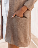 Zoella Pocketed Knit Coatigan - Warm Beige Ins Street
