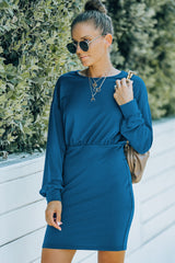 Drop Shoulder Pencil Hem Dress Ins Street