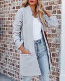 Abelle Pocketed Coat - Grey FLAW-001