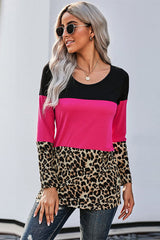 Lace Back Leopard Cut & Sew Tee Ins Street