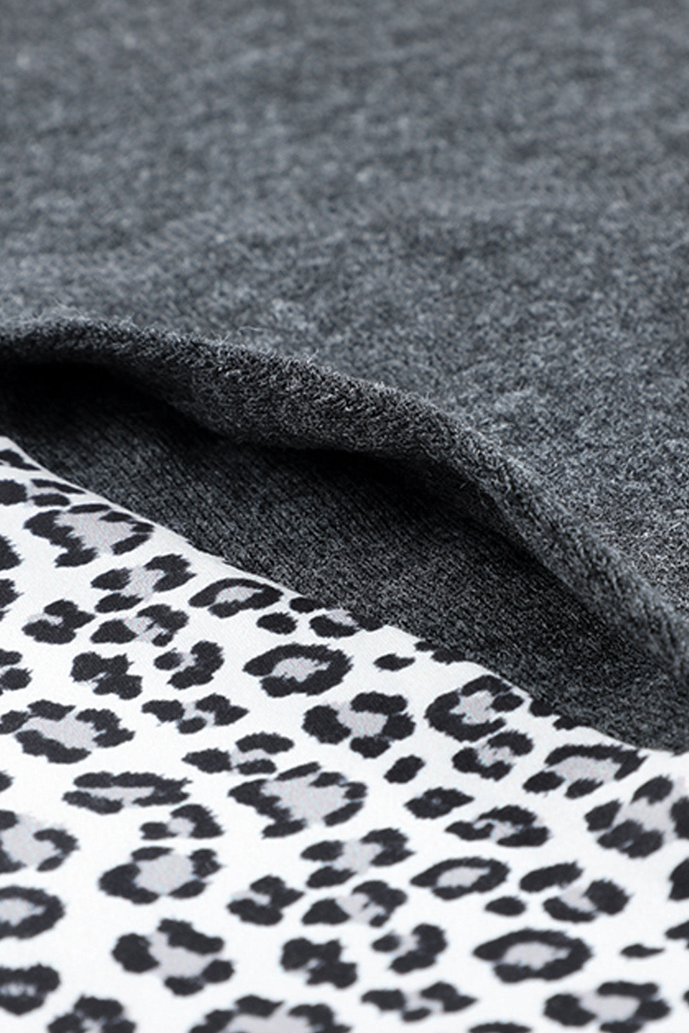 Leopard Print Sleeve Drawstring Hoodie Ins Street