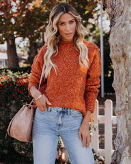 Add Spice Knit Sweater - Burnt Orange FLAT-001