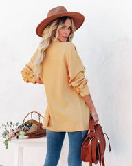 Addyson Button Down Knit Shacket - Yellow ENTR-001