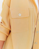 Addyson Button Down Knit Shacket - Yellow ENTR-001