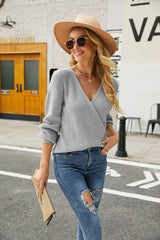Long Sleeve Rib-Knit Sweater Ins Street