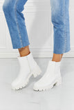 MMShoes What It Takes Lug Sole Chelsea Boots in White Ins Street
