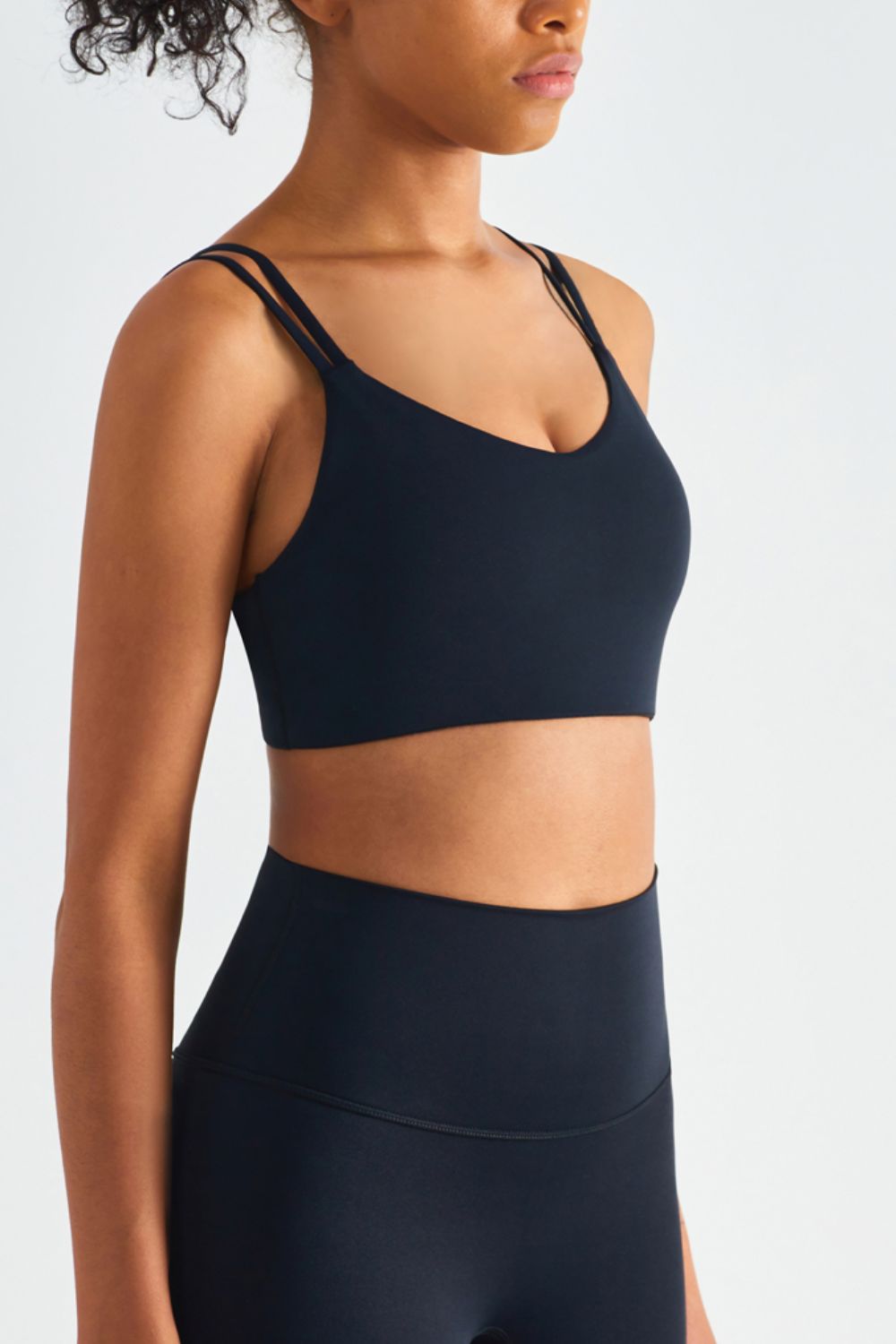 Double-Strap Sports Bra with Removable Padding Ins Street