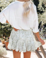 Airy Fairy Floral Ruffle Mini Skirt AAKA-001