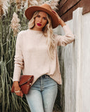 Alesso Ribbed Sleeve Knit Sweater - Oatmeal