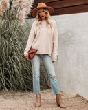 Alesso Ribbed Sleeve Knit Sweater - Oatmeal ON T-001