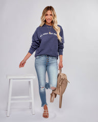 All About That Mom Life Cotton Blend Sweatshirt LULU-001