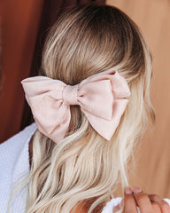 Allegro Satin Bow Hair Clip PANN-001