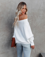 All That Ribbed Cashmere Blend Sweater - Ivory - FINAL SALE OLIV-001