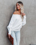 All That Ribbed Cashmere Blend Sweater - Ivory - FINAL SALE OLIV-001