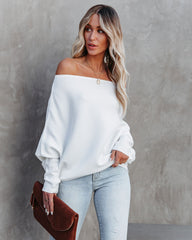 All That Ribbed Cashmere Blend Sweater - Ivory - FINAL SALE OLIV-001