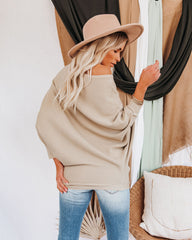 All That Ribbed Cashmere Blend Sweater - Khaki OLIV-001