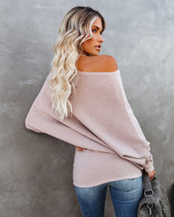 All That Ribbed Cashmere Blend Sweater - Light Mocha OLIV-001