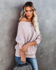 All That Ribbed Cashmere Blend Sweater - Light Mocha OLIV-001