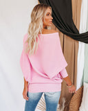 All That Ribbed Cashmere Blend Sweater - Light Pink OLIV-001