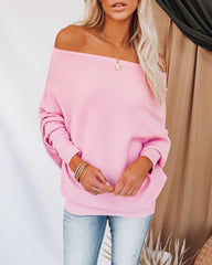 All That Ribbed Cashmere Blend Sweater - Light Pink OLIV-001