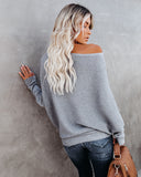 All That Ribbed Cashmere Blend Sweater - Heather Grey - FINAL SALE OLIV-001