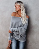 All That Ribbed Cashmere Blend Sweater - Heather Grey - FINAL SALE