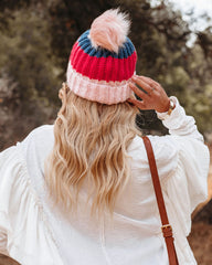 Alpine Pom Beanie - Hot Pink Multi - FINAL SALE SUCC-001