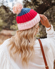 Alpine Pom Beanie - Hot Pink Multi - FINAL SALE SUCC-001