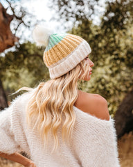 Alpine Pom Beanie - Yellow Multi - FINAL SALE SUCC-001