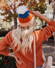 Alpine Pom Beanie - Rust Multi - FINAL SALE SUCC-001