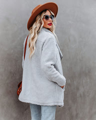 Alton Pocketed Teddy Jacket - Grey - FINAL SALE DEE-001