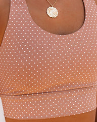 Alyssia Polka Dot Sports Bra - FINAL SALE ALL-001