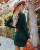 Americas Sweetheart Long Sleeve Dress - Hunter Green LIST-001
