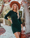 Americas Sweetheart Long Sleeve Dress - Hunter Green LIST-001